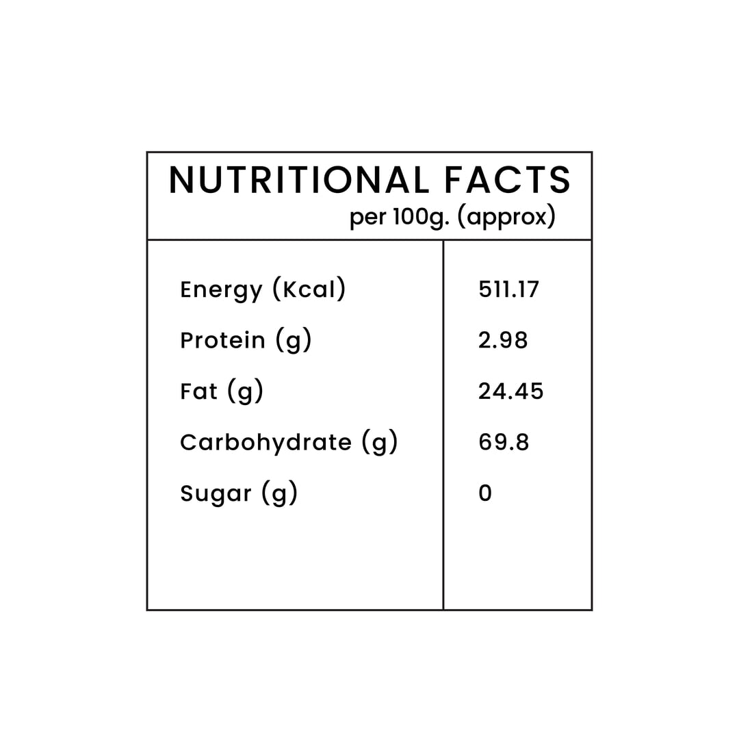 Banana Masala Chips Nutritional-fact