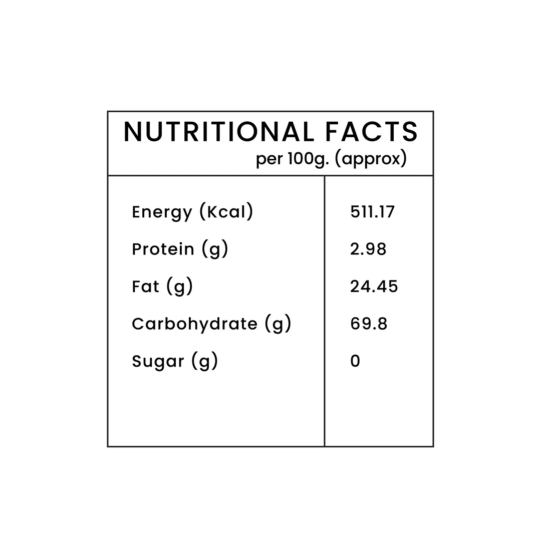 Banana Masala Chips Nutritional-fact